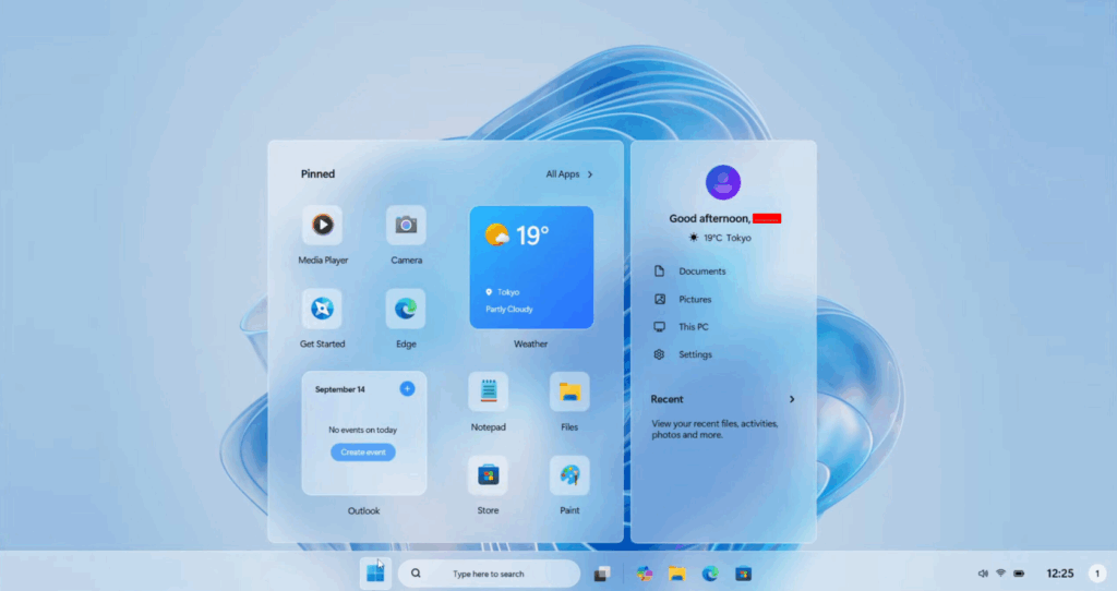 Modern Windows 11 interface